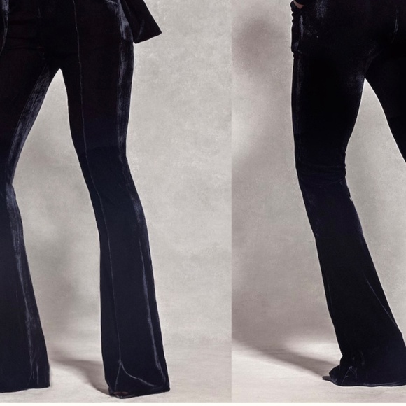 Runway Velvet 2 Piece Black Pant Suit - Picture 3 of 16